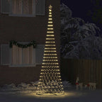 vidaXL LED-Weihnachtsbaum mit 555 LEDs Warmes Weiß 500 cm Metall