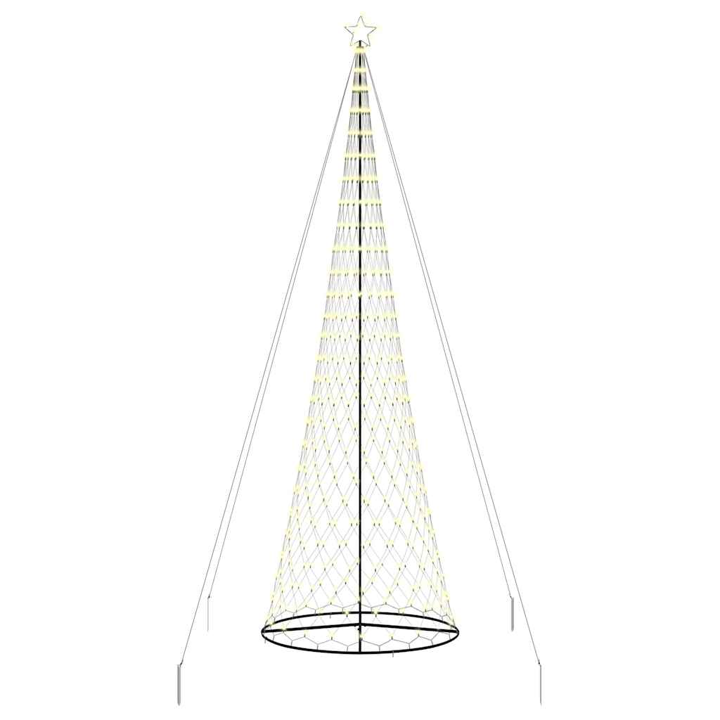 vidaXL LED-Weihnachtsbaum mit 555 LEDs Warmes Weiß 500 cm Metall