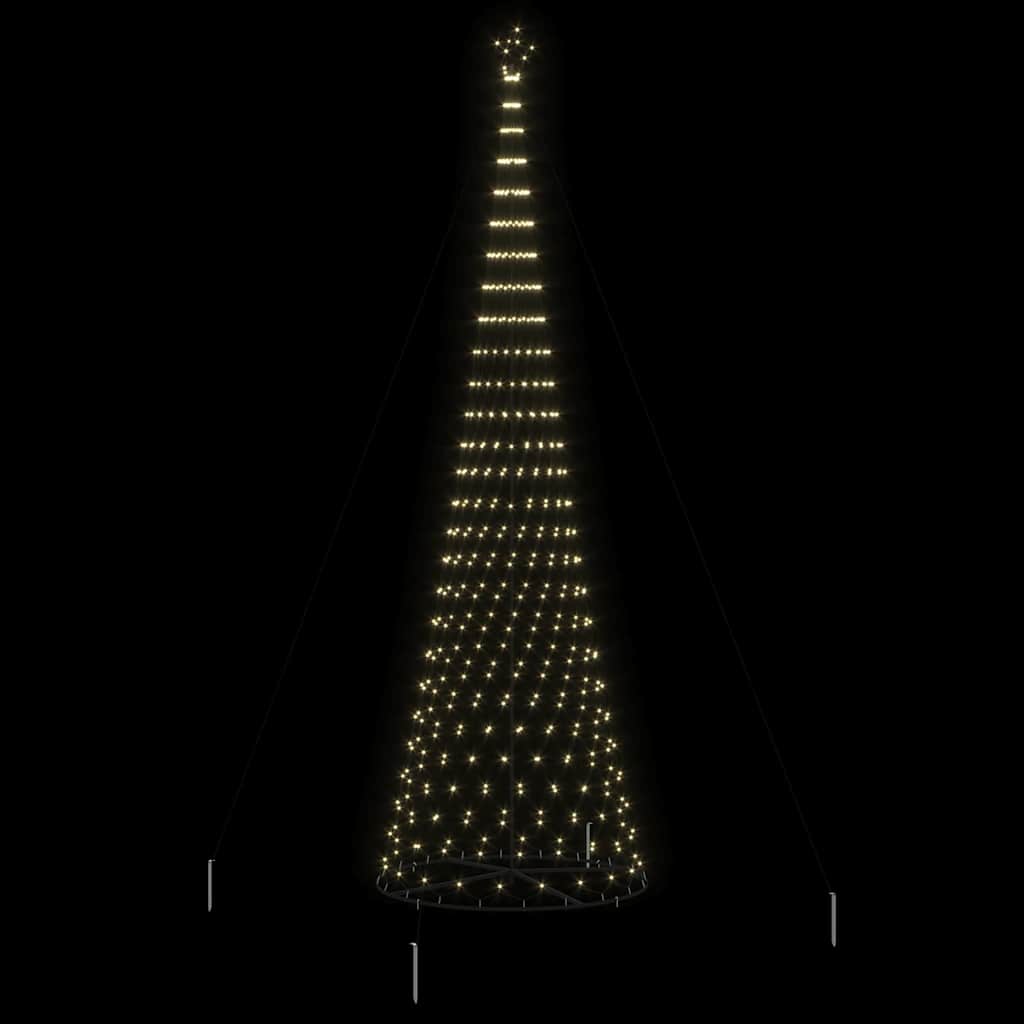 vidaXL LED-Weihnachtsbaum mit 555 LEDs Warmes Weiß 500 cm Metall