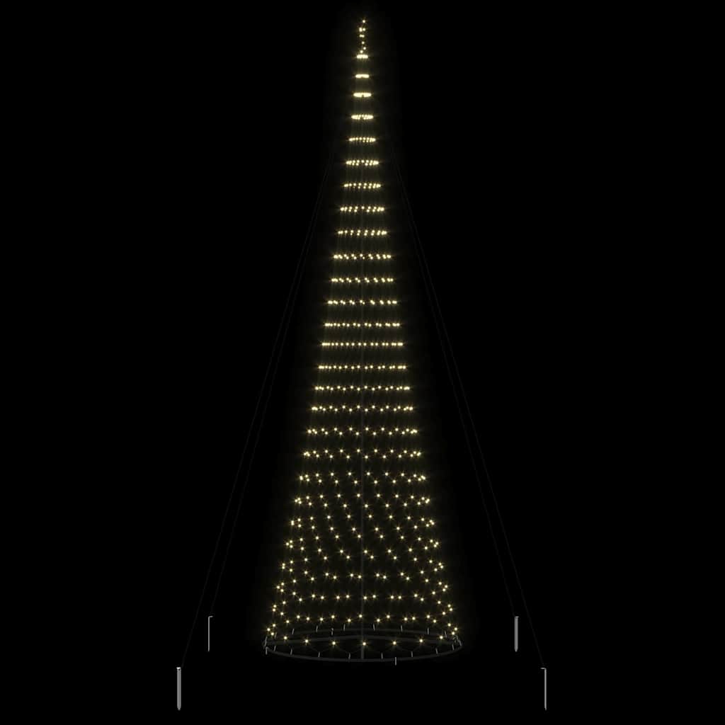 vidaXL LED-Weihnachtsbaum mit 555 LEDs Warmes Weiß 500 cm Metall