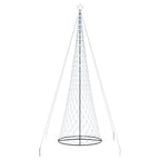 vidaXL LED-Weihnachtsbaum mit 555 LEDs Kaltweiß 500 cm Metall