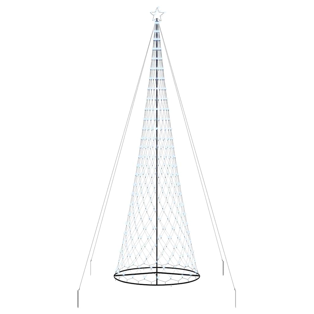 vidaXL LED-Weihnachtsbaum mit 555 LEDs Kaltweiß 500 cm Metall