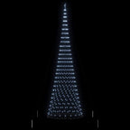 vidaXL LED-Weihnachtsbaum mit 555 LEDs Kaltweiß 500 cm Metall