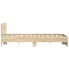 vidaXL Bettrahmen mit Kopfteil Sonoma 137 x 190 cm Holzwerkstoff