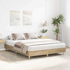 vidaXL Bettrahmen 2 pcs Sonoma 152 x 203 cm Holzwerkstoff