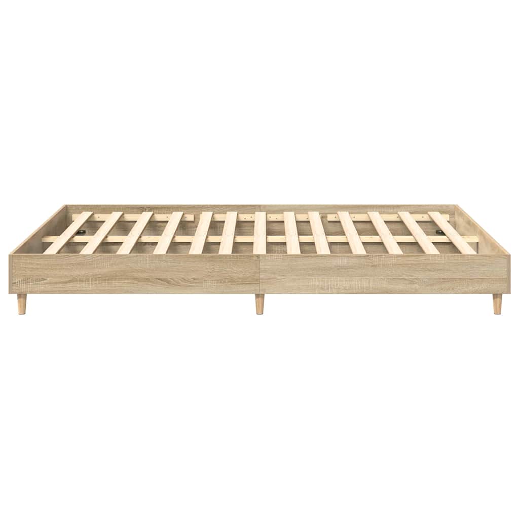 vidaXL Bettrahmen 2 pcs Sonoma 152 x 203 cm Holzwerkstoff