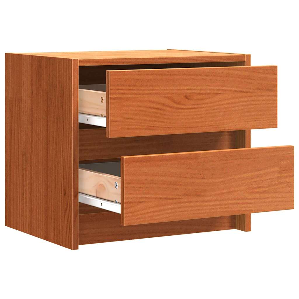 vidaXL Nachttische Wachsbraun 40 x 30.5 x 35.5 cm Kiefernholz
