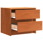 vidaXL Nachttische 2 pcs Wachsbraun 40 x 30.5 x 35.5 cm Kiefernholz