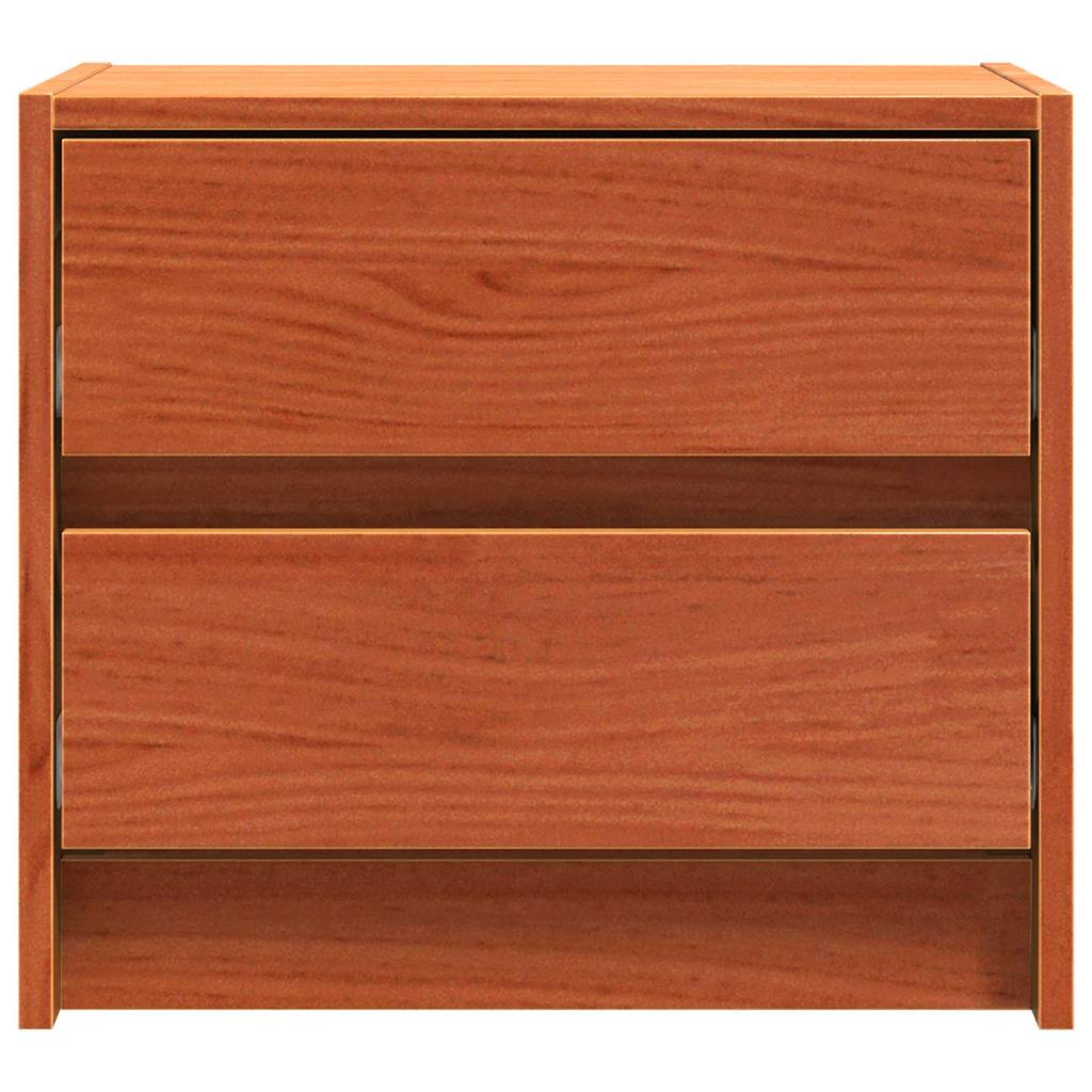 vidaXL Nachttische 2 pcs Wachsbraun 40 x 30.5 x 35.5 cm Kiefernholz