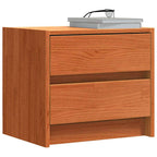 vidaXL Nachttische 2 pcs Wachsbraun 40 x 30.5 x 35.5 cm Kiefernholz