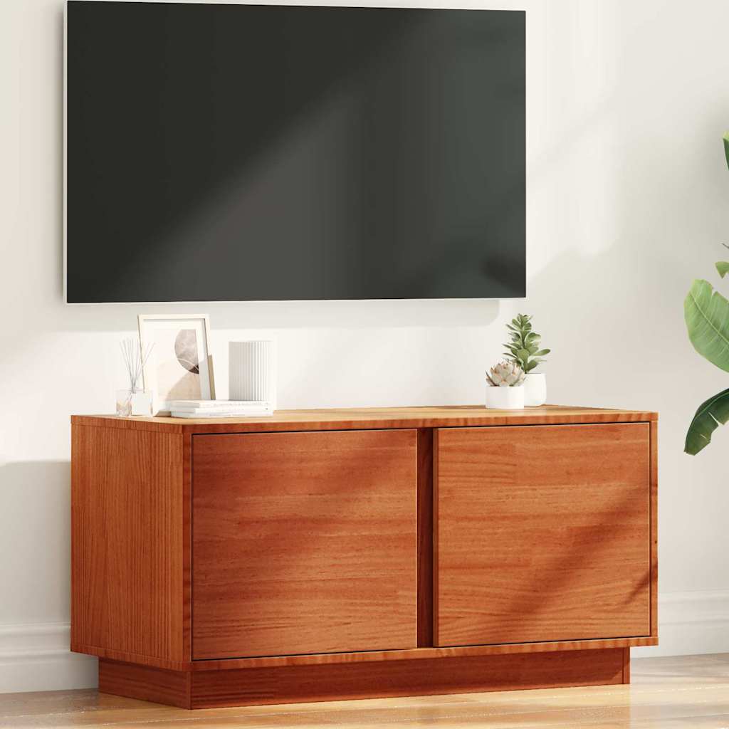 vidaXL TV-Schränk Wachsbraun 80 x 35 x 40,5 cm Massives Kiefernholz