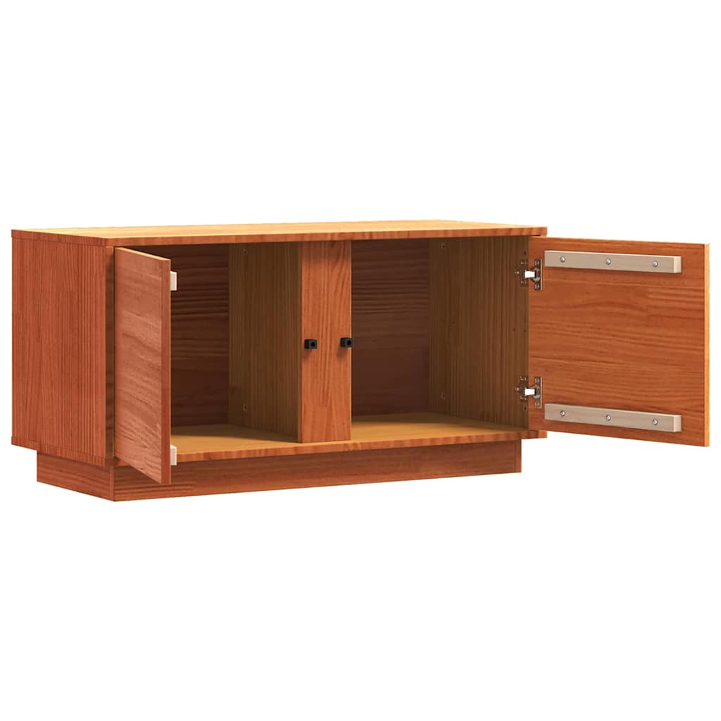 vidaXL TV-Schränk Wachsbraun 80 x 35 x 40,5 cm Massives Kiefernholz