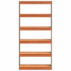 vidaXL Bücherregal Wachsbraun 80 x 30 x 167,5 cm Massives Kiefernholz