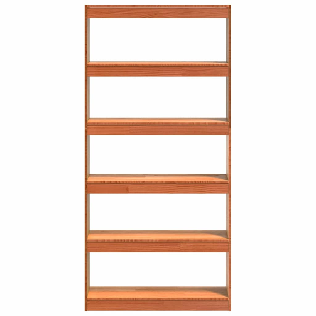 vidaXL Bücherregal Wachsbraun 80 x 30 x 167,5 cm Massives Kiefernholz