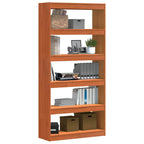 vidaXL Bücherregal Wachsbraun 80 x 30 x 167,5 cm Massives Kiefernholz