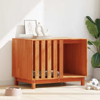 vidaXL Hundehütte Wachsbraun 90 x 60 x 67 cm Massives Kiefernholz