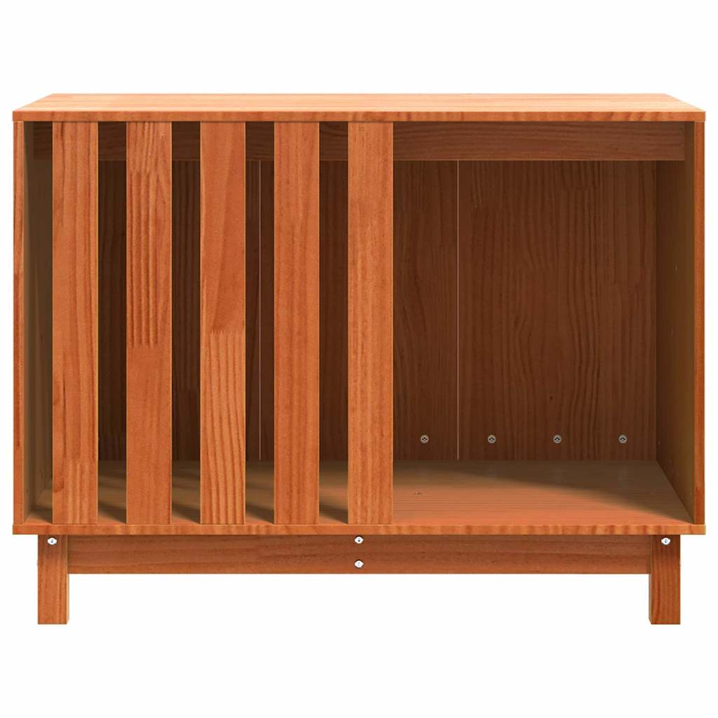 vidaXL Hundehütte Wachsbraun 90 x 60 x 67 cm Massives Kiefernholz