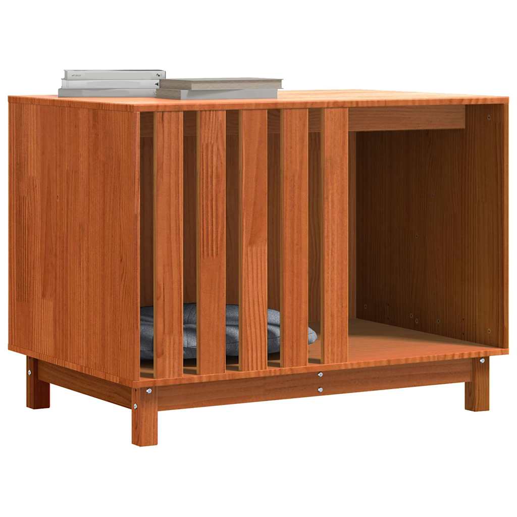 vidaXL Hundehütte Wachsbraun 90 x 60 x 67 cm Massives Kiefernholz