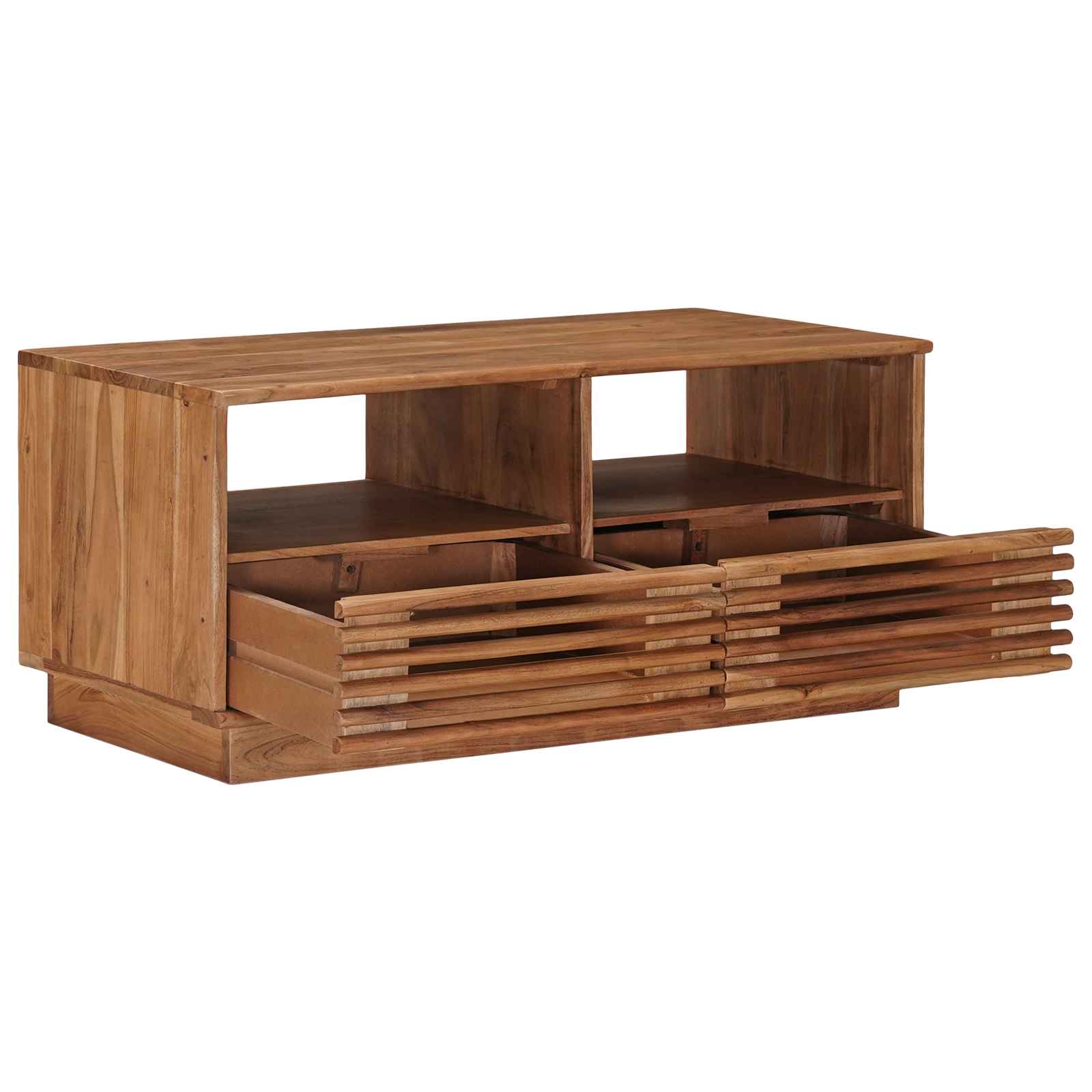 vidaXL Handgefertigter Kaffeetisch Teakbraun 85 x 45,5 x 40 cm