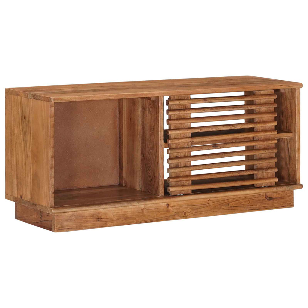 vidaXL TV-Schränk mit Speicher mit Tür Natur 90 x 30 x 40 cm