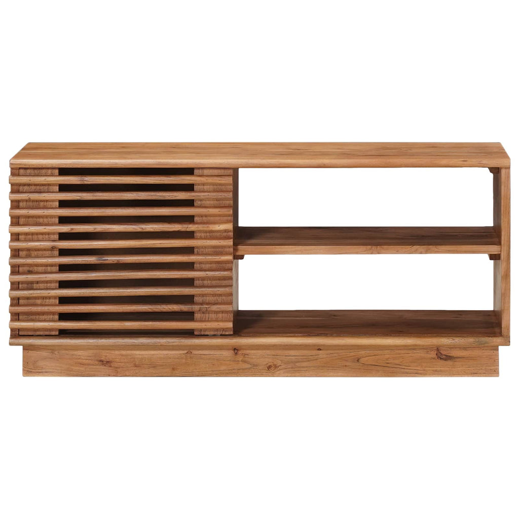 vidaXL TV-Schränk mit Speicher mit Tür Natur 90 x 30 x 40 cm