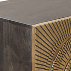 vidaXL Highboard Messing 35 x 30 x 120 cm