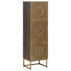 vidaXL Highboard Messing 35 x 30 x 120 cm