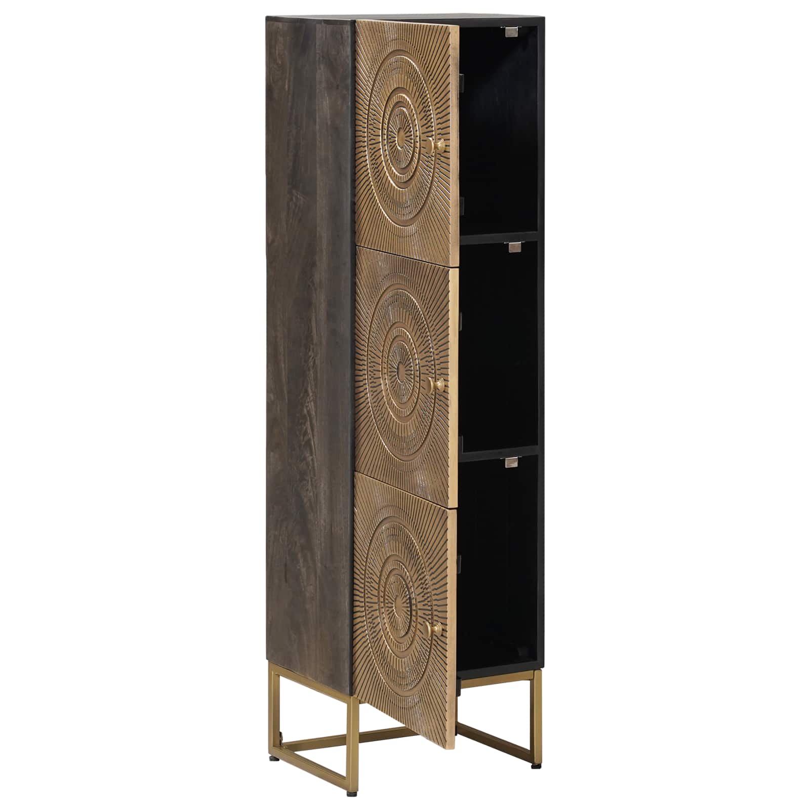 vidaXL Highboard Messing 35 x 30 x 120 cm