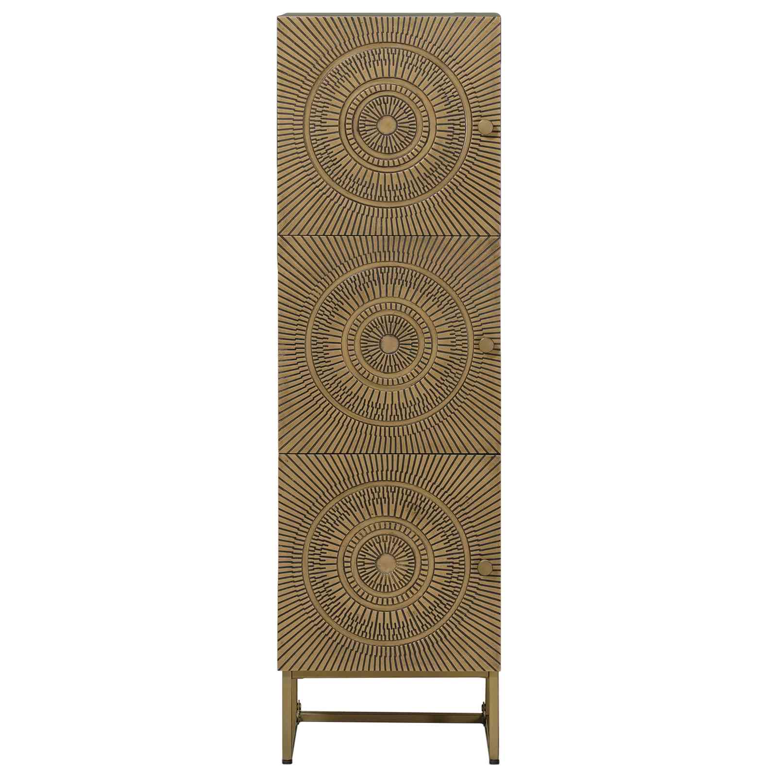 vidaXL Highboard Messing 35 x 30 x 120 cm