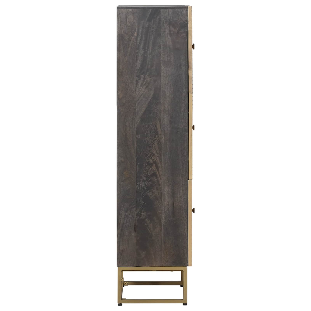 vidaXL Highboard Messing 35 x 30 x 120 cm