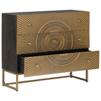 vidaXL Schubladenschrank mit Schubladen Messing 75 x 30 x 65 cm
