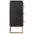 vidaXL Schubladenschrank mit Schubladen Messing 75 x 30 x 65 cm