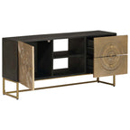 vidaXL TV-Schränk mit Schubladen mit Regal Messing 105 x 30 x 50 cm