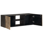 vidaXL TV-Schränk mit Regal mit Speicher Messing 105 x 30 x 35 cm