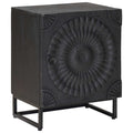 vidaXL Handgefertigter Nachttisch Schwarz 40 x 30 x 50 cm