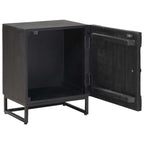 vidaXL Handgefertigter Nachttisch Schwarz 40 x 30 x 50 cm
