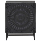 vidaXL Handgefertigter Nachttisch Schwarz 40 x 30 x 50 cm