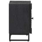 vidaXL Handgefertigter Nachttisch Schwarz 40 x 30 x 50 cm