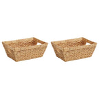 vidaXL Aufbewahrungskörbe 2 pcs Natur 38 x 28 x 15 cm Wasserhyazinthe