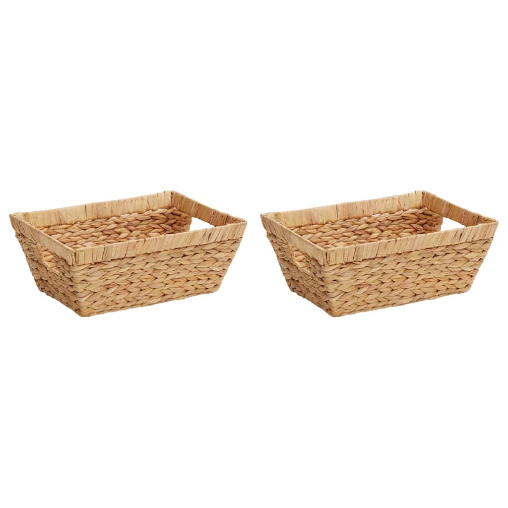 vidaXL Aufbewahrungskörbe 2 pcs Natur 38 x 28 x 15 cm Wasserhyazinthe