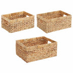 vidaXL Aufbewahrungskörbe 3 pcs Natur Wasserhyazinthe