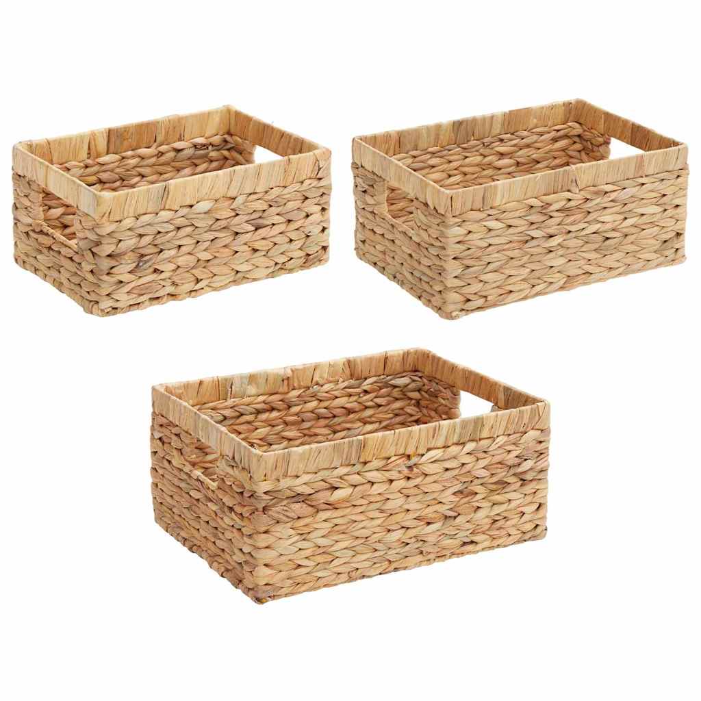 vidaXL Aufbewahrungskörbe 3 pcs Natur Wasserhyazinthe