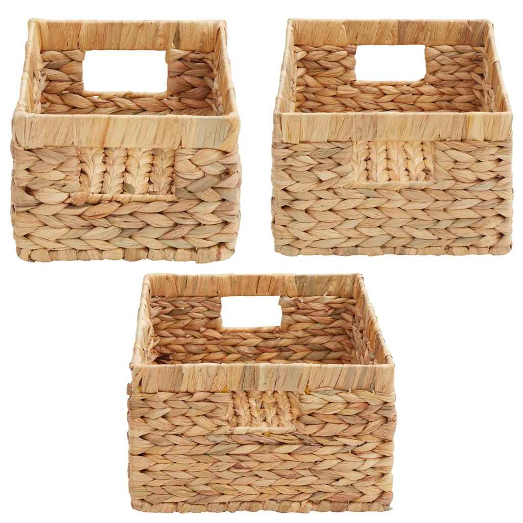 vidaXL Aufbewahrungskörbe 3 pcs Natur Wasserhyazinthe