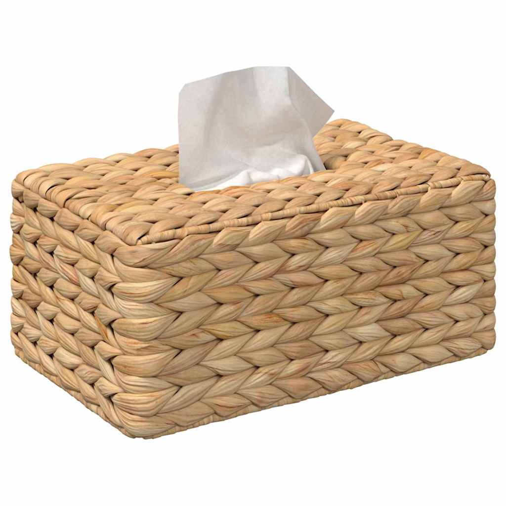 vidaXL Taschentuchboxdeckel 2 pcs Wasserhyazinthe 27,5 x 16,5 x 14 cm