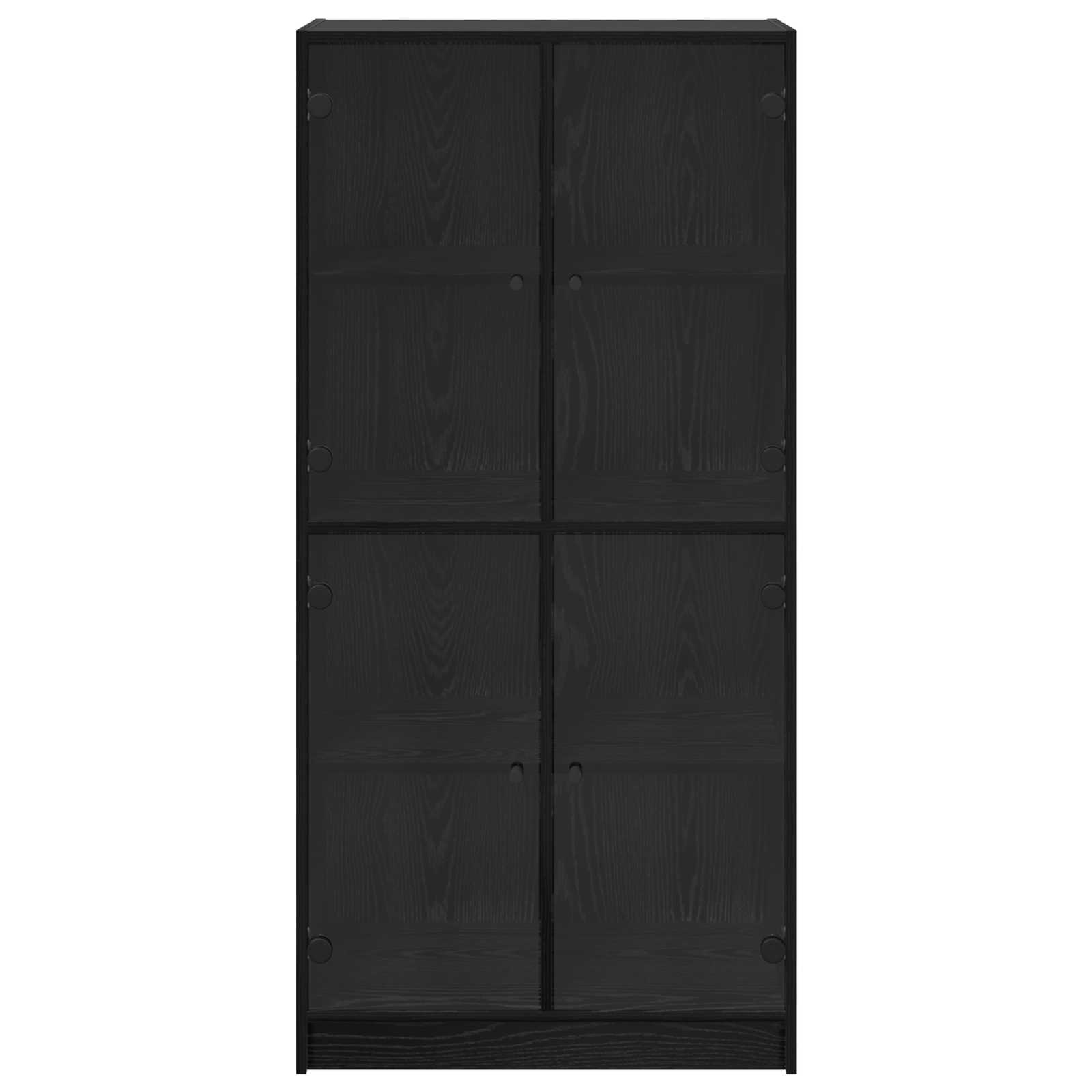 vidaXL Highboard Schwarz Eichen-Optik 68 x 37 x 142 cm Holzwerkstoff