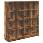 vidaXL Highboard 2 pcs Altholz 68 x 37 x 142 cm Holzwerkstoff