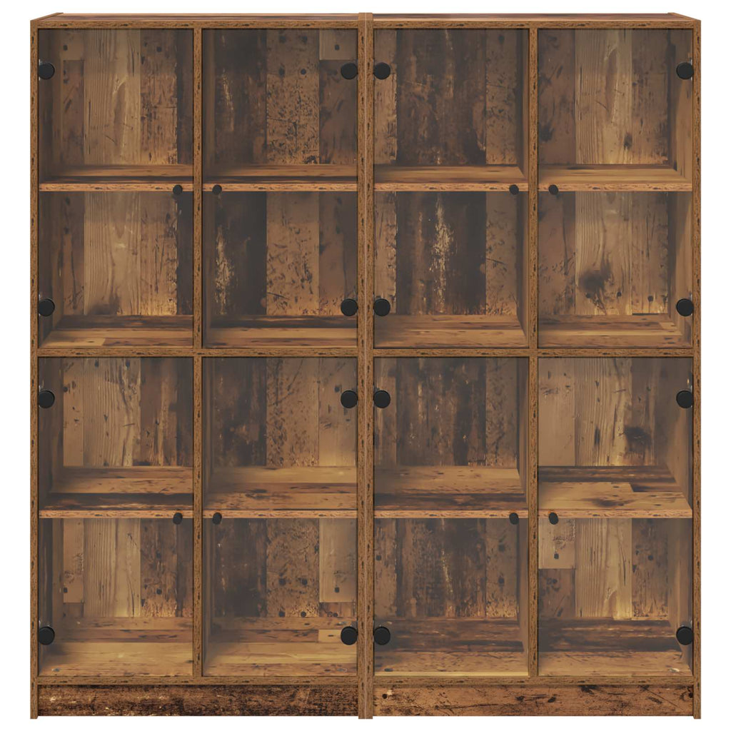 vidaXL Highboard 2 pcs Altholz 68 x 37 x 142 cm Holzwerkstoff