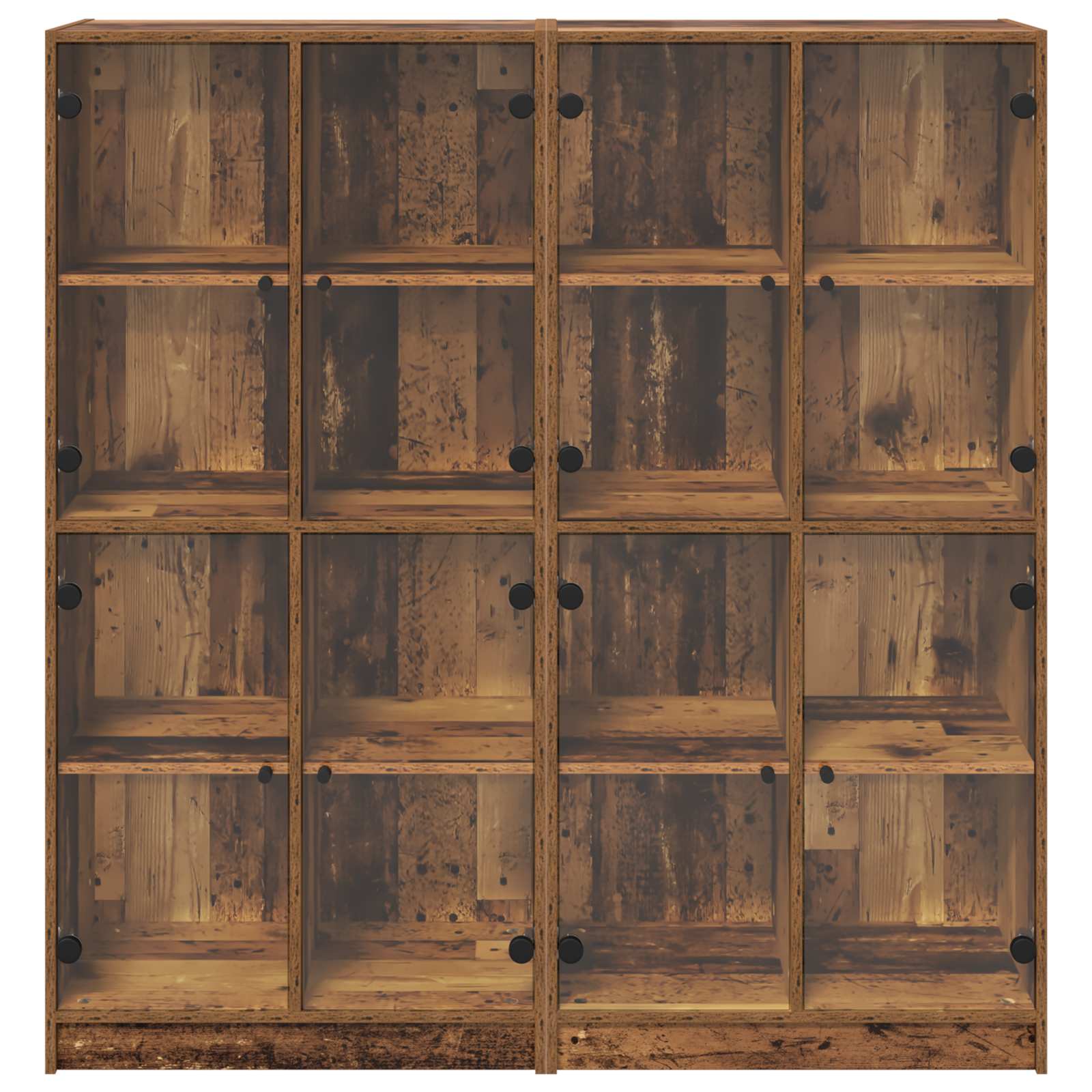 vidaXL Highboard 2 pcs Altholz 68 x 37 x 142 cm Holzwerkstoff