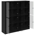 vidaXL Highboard 2 pcs Schwarz Eichen-Optik 68 x 37 x 142 cm