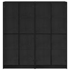 vidaXL Highboard 2 pcs Schwarz Eichen-Optik 68 x 37 x 142 cm